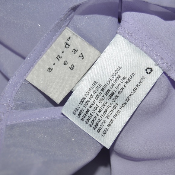 NEW  Lilac Organza Volume Sleeve Blouse Top [A6] - Picture 6 of 8